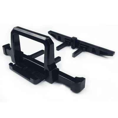 RC Car Metal Front and Rear Bumper with Capstan Mounting Seat for 1/10 RC Crawler Traxxas TRX4 Defender ( Color : Front Rear Black )