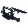 RC Car Metal Front and Rear Bumper with Capstan Mounting Seat for 1/10 RC Crawler Traxxas TRX4 Defender ( Color : Front Rear Black ) view 1