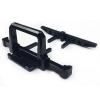 RC Car Metal Front and Rear Bumper with Capstan Mounting Seat for 1/10 RC Crawler Traxxas TRX4 Defender ( Color : Front Rear Black ) view 2