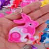 20 packs Easter Rabbit and Eggs Classroom Students Gifts Bulk Bunny Rainbow Bubble Fidgets Gifts from Teacher, Rabbit Mini Pop Holiday Rewards Party Favors view 3