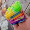 20 Packs Christmas Classroom Students Gifts Bulk Rainbow Bubble Fidgets Gifts from Teacher, Buliding Block Mini Pop Holiday Rewards Party Favors for Kids Adult view 3