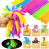 Valentines Day Cards for Kids - 24Pcs Dinosaur Cards With Glow in Dark Stretchy String Sensory Fidget Toys for Party Favors, Classroom Exchange Gifts, School Supplies view 1