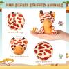 30 Pieces Valentines Day Small Stuffed Jungle Animals, Mini Stuffed Safari Animals Toys, 4.8 Inch Plush Lion Tiger, Elephant Giraffe Leopard Monkey for Baby Shower Safari Jungle Themed Party view 3