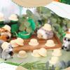 Sratte Mini Safari Hats Miniature Jungle Explorer Pith Hat Plastic Safari Party Tiny Adventure Party Toy Beige(25 Pcs) view 2