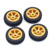 MOOKEENONE 4X Aluminum Alloy Wheels Rim Tires for Wltoys 1/28 K969 K989 P929 RC Car view 4