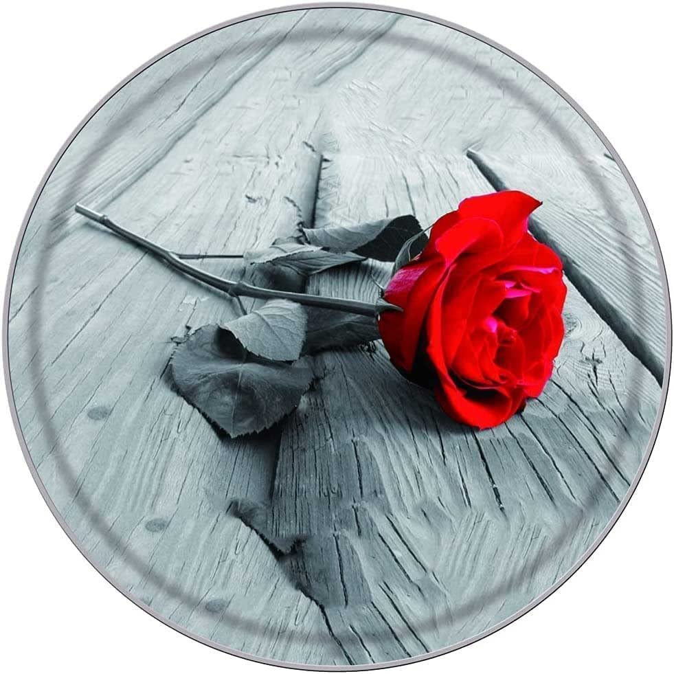 Jigsaw Puzzles 1000 Pieces Round for Adult Children Red Rose Flower Intellectual Decompressing Jigsaw Puzzles Educational Game Puzzle Collectibles DIY Toys for Family Friends