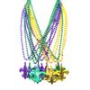 YSPPF 12 Pcs Mardi Gras Bead Necklace Gold Purple Green Mardi Gras Party Supplies view 2
