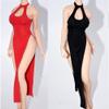 1/6 Scale Female Clothes,Female Ice Silk Cheongsam Dress Costume Clothing for 12inch PH TBL JO Action Figure Body (Black) view 3