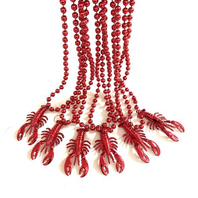 YSPPF Crawfish Mardi Gras Beads Party Favor Lobster Necklace (12 Pcs)