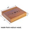 Curawood 3 Tarot Card Holder Stand, Etched & Engraved Moon, Crystal Tray with Moon Phase Cover Bundle view 3