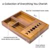 Curawood 3 Tarot Card Holder Stand, Etched & Engraved Moon, Crystal Tray with Moon Phase Cover Bundle view 4