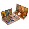 Curawood 2 Tarot Card Holder Stand, Etched Triple Moon, Crystal Tray with Moon Phase Cover Bundle view 1