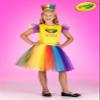 Fun Costumes Kids Crayon Box Costume Dress - Dress and Headband Included, Multicolor (X-Small) view 2