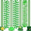 NOVWANG 21Pcs St. Patrick's Day Necklaces Metallic Bead Green Necklace for St. Patrick's Day Mardi Gras Party Favors Supplies Decorations7 Style view 1