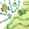 NOVWANG 21Pcs St. Patrick's Day Necklaces Metallic Bead Green Necklace for St. Patrick's Day Mardi Gras Party Favors Supplies Decorations7 Style view 3
