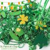 NOVWANG 21Pcs St. Patrick's Day Necklaces Metallic Bead Green Necklace for St. Patrick's Day Mardi Gras Party Favors Supplies Decorations7 Style view 4