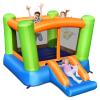 JIMUOO Inflatable Bounce House, Kids Bounce Castle Outside, Jumping Castle Bouncer w/Slide, Large Jumping Area, 2-in-1 Bouncy House for Toddler, Kids Bouncy Castle for Party Indoor Outdoor view 1