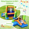 JIMUOO Inflatable Bounce House, Kids Bounce Castle Outside, Jumping Castle Bouncer w/Slide, Large Jumping Area, 2-in-1 Bouncy House for Toddler, Kids Bouncy Castle for Party Indoor Outdoor view 3