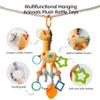 TUMAMA Hanging Toys, 16 inch Plush Animals Baby Rattle, Car Seat Stroller Toys, 2 Pack, Newborn - 12 Months, 2 x Plush Animal Hanging Toys (Giraffe, Zebra), Rings, Built-in Rattles and Crinkles view 3