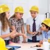 Haysandy Construction Hats Bulk Plastic Construction Party Hats Soft Worker Caps for Boys and Girls Toddler (Yellow,100 Pcs) view 2