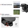 Lozenge Brushless Drone with Camera 4K Camera GPS Drone Follow Me Drone Quadcopter Helicopter L300 RC Drones with Camera Motorized Adjustment Camera Dual Cameras (Black, 4K Double Camera&3 Battery) view 4