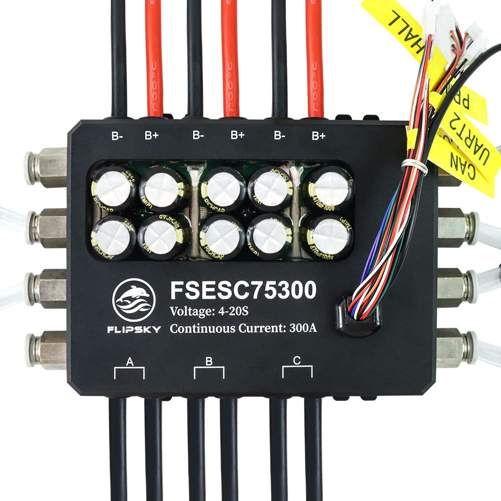 FLIPSKY FSESC 75300 84V High Current 350A ESC Base On Vesc with Aluminum Case Water Cooling Enclosure for E-Foil Fighting Robot Surfboard AGV Robot