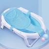 Baby Bath Seat Mat Infant Bathing Support Mat with Five Safety Support Corner Adjustable Antiskid Bath Net Cushion Baby Shower Net Pad Comfortable Baby Bathtub Sling view 1