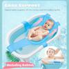 Baby Bath Seat Mat Infant Bathing Support Mat with Five Safety Support Corner Adjustable Antiskid Bath Net Cushion Baby Shower Net Pad Comfortable Baby Bathtub Sling view 2