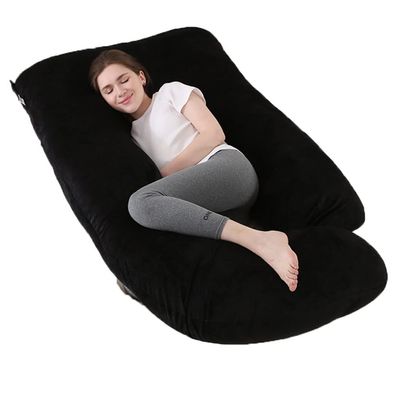 Pregnancy Pillow Crystal Velvet J Maternity Pillow Nursing Pillow. Supports The Abdomen, Legs and Waist. with Removable Cover for Easy Cleaning (Color : A4, Size : 180x80cm)