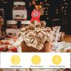 50pcs Lion Cake Toppers Unique Paper Insert Decorations for Birthday Wedding and Party Cake Supplies Vivid Lions Pattern Bow Design for Eye-catching Celebration Decor view 4