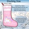 Xsersao Personalized Babys First Christmas Stocking Custom Name Stockings for Baby 1st Christmas Girl Boy Toddler Infant Custmoized Xmas Stocking Gift Decoration, Sunflower Elephant view 3