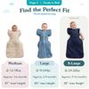 Love to Dream Swaddle UP Transition Bag Warm 2.5 TOG, Dreamer White, Large, 19-24 lbs, Patented Zip-Off Wings, Gently Help Baby Safely Transition from Being Swaddled to Arms Free Before Rolling Over view 3