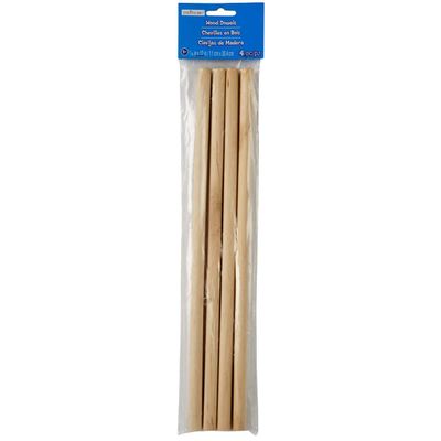 Creatology 7/16" x 12" Wooden Dowels, 12 Packs: 4 ct. (48 Total)