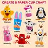 Arts and Crafts for Toddlers & Kids Ages 3-6  Paper Cup Craft Kit, 8 Animal Projects  Fun Preschool Activity for Girls & Boys view 2