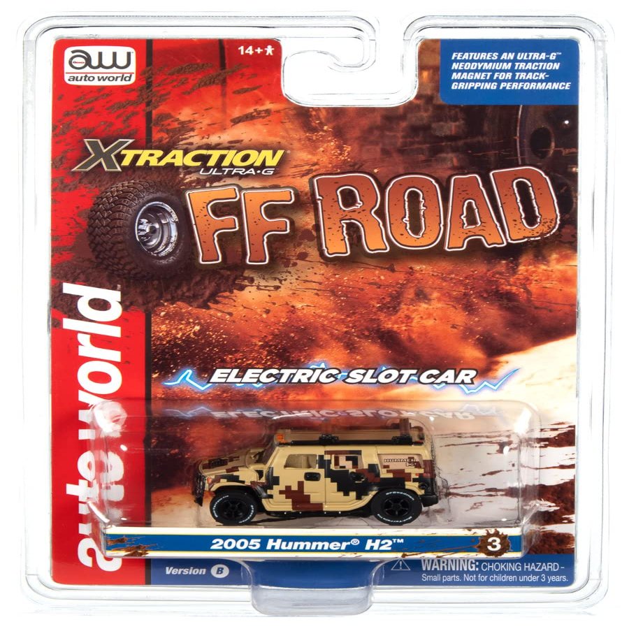 Auto World Xtraction Off Road 2005 H2 (Camo) HO Scale Slot Car