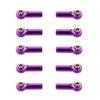 10PCS M4 4mm Thread 25mm Length Link Rod End Ball Head Holder Tie Rod End 3mm Hole Aluminum for RC Hobby Model Car Hop-Up Parts (Color : Gold) view 2