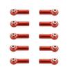 10PCS M4 4mm Thread 25mm Length Link Rod End Ball Head Holder Tie Rod End 3mm Hole Aluminum for RC Hobby Model Car Hop-Up Parts (Color : Gold) view 3