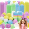 The Dreidel Company Fillable Easter Eggs 200-Pack, Pastel Colorful Bright Plastic Easter Eggs with Hinge, Perfect for Easter Egg Hunt, Surprise Egg, Easter Hunt, 2.25" Fillable Eggs view 1