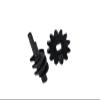 GPM Upgrades Medium Carbon Steel Overdrive Differential Worm Gear Set 12T 13T 14T 16T for 1/24 4WD SCX24 Deadbolt (AXI90081) & 1/24 Jeep Wrangler JLU CRC (AXI00002) RC Cars (12T) view 1