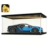 Instnovny Acrylic Display Case for Collectibles Clear Acrylic Boxes for Display Action Figures Car Model Building Kit 42083 Display Case Room Decoration Box(Black-Solid Yellow; 23.6*15.7*9.8 inch) view 1
