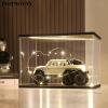 Instnovny Acrylic Display Case for Collectibles Clear Acrylic Boxes for Display Action Figures Car Model Building Kit 42083 Display Case Room Decoration Box(Black-Solid Yellow; 23.6*15.7*9.8 inch) view 2