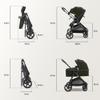 Mompush Wiz 2 in 1 Baby Stroller with Bassinet Mode, Convertible Infant Stroller for Newborn and Toddler with Reversible Seat and Large UPF 50+ Canopy view 4