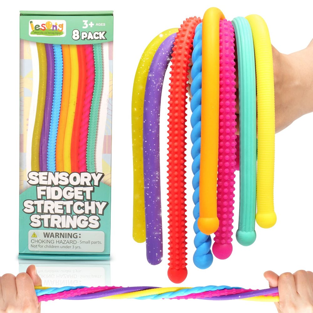 Sensory Autism Toys for Kids - Textured Stretchy Fidget Toys for Stress Anxiety - Sensory Toys Special Needs for Autistic Toddlers Boys Girls Easter Baskets Stuffers Gifts, Treasure Box Classroom