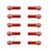 AAPIE 10PCS M4 4mm Thread 25mm Length Link Rod End Ball Head Holder Tie Rod End 3mm Hole Aluminum for RC Hobby Model Car Hop-Up Parts ( Color : Red ) view 1