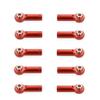 AAPIE 10PCS M4 4mm Thread 25mm Length Link Rod End Ball Head Holder Tie Rod End 3mm Hole Aluminum for RC Hobby Model Car Hop-Up Parts ( Color : Red ) view 3