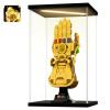 Instnovny Acrylic Display Case for Collectibles Clear Acrylic Boxes for Display Figure Toys Lighted Building Model Set 76191 Display Case Room Decoration Box(Black-Solid Yellow; 7.9*5.9*13.8 inch) view 1