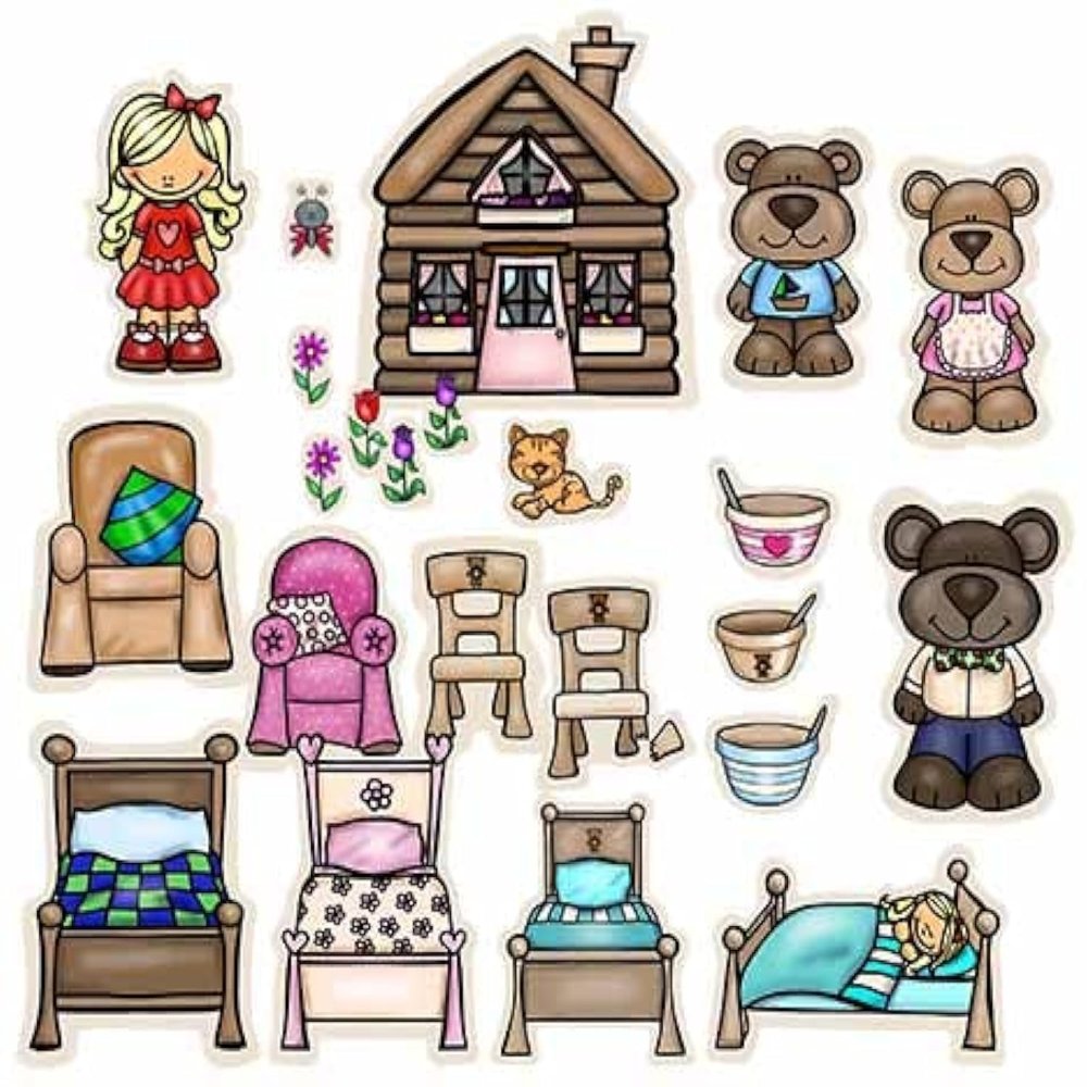 Goldilocks & The Three Bears Felt Figures Flannel Board Stories (Small)