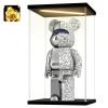 Instnovny Acrylic Display Case for Collectibles Clear Acrylic Boxes for Display Action Figures Dolls Lighted Trophy Memoribilia Display Case Home Storage Box(Black-Solid Yellow; 7.9*7.9*9.8 inch) view 1
