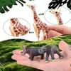 SIENON 12pcs Wild Animals Figure Toys with Cards, Plastic Realistic Zoo Jungle Safari Figurines with Elephant Lion Giraffe Bear Gorilla Hippo for Kids Educational Learning Party Favors Cake Decoration view 3