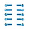 AAPIE 10PCS M4 4mm Thread 25mm Length Link Rod End Ball Head Holder Tie Rod End 3mm Hole Aluminum for RC Hobby Model Car Hop-Up Parts ( Color : Blue ) view 1